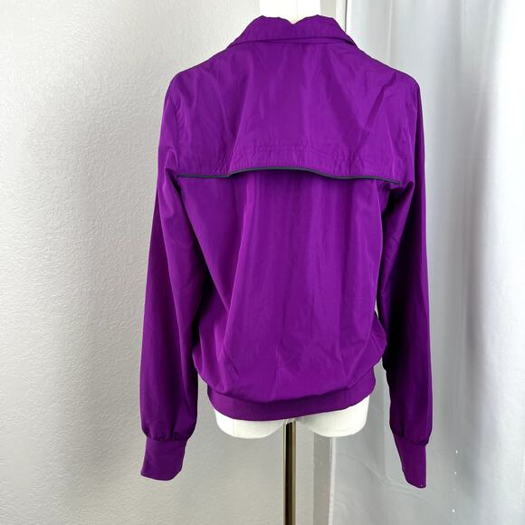 Nike Jacket Womens Medium Purple Full Zip Windbreaker Sporty Retro Vented Y2K - Picture 6 of 12